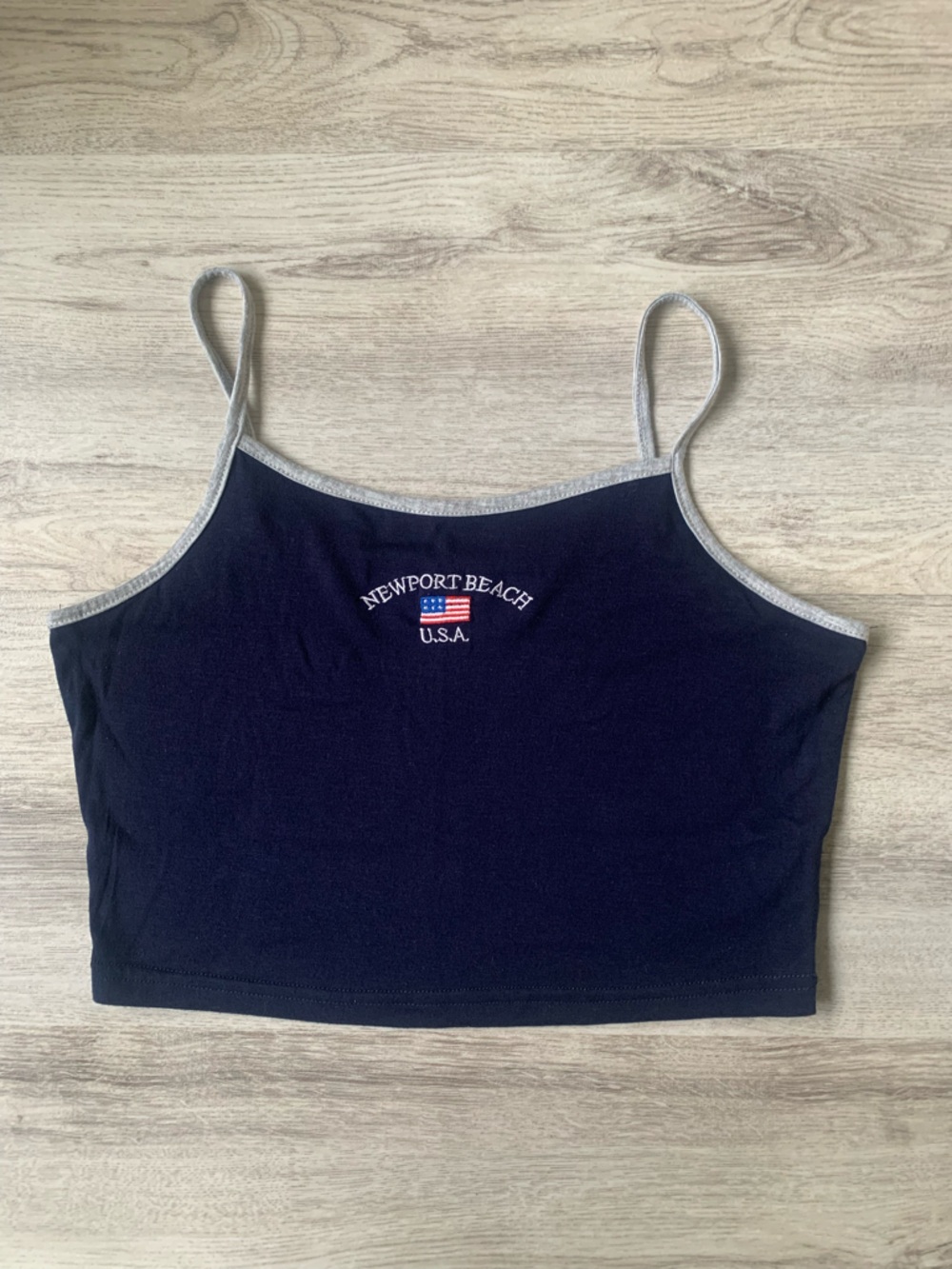 SHEIN Navy crop Tank Top